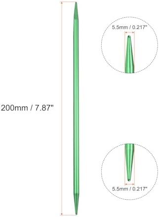 uxcell Knitting Needles 5.5mm/US 9 Aluminum Alloy 7.87in 4pcs Green