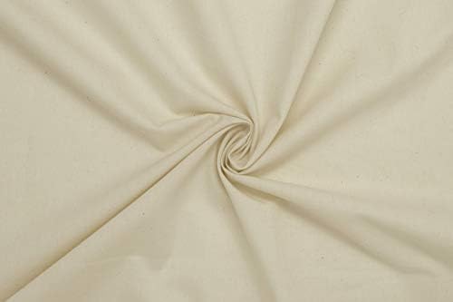 100% Cotton 108'' Wide Muslin Sold by Yard, Unbleached, Off-White