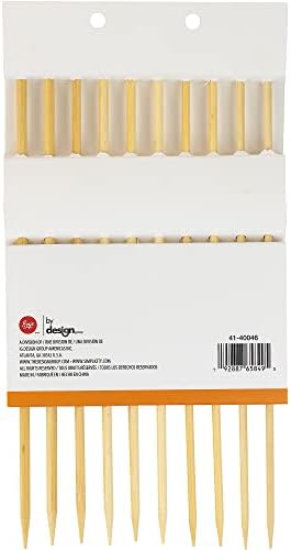 Boye 41-40046 Bamboo Single-Point Knitting Needle Set, US Sizes 6-10