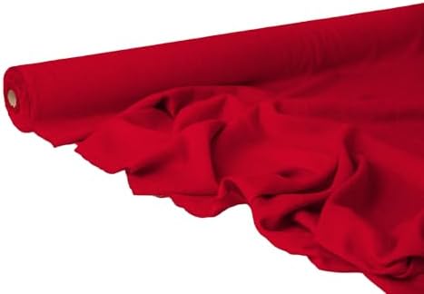 Medium Red Linen Fabric by the Yard – Natural Flax Linen | Soft