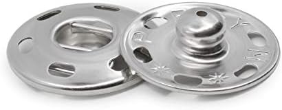 Dritz 80-21-65 Sew-On Snaps, Nickel-Plated Brass, Size 10 4-Count