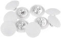 HARFINGTON 10pcs 18L Fabric Cloth Covered Button 11.5mm Metal Shank