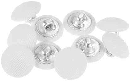 HARFINGTON 10pcs 18L Fabric Cloth Covered Button 11.5mm Metal Shank