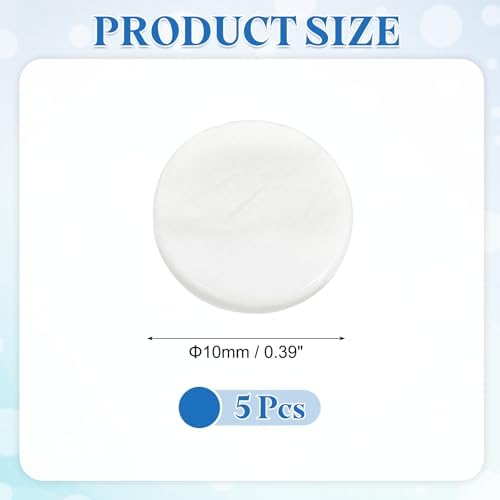 uxcell 5 Pcs Natural Shell Buttons, 10mm Mother of Pearl Buttons Shell