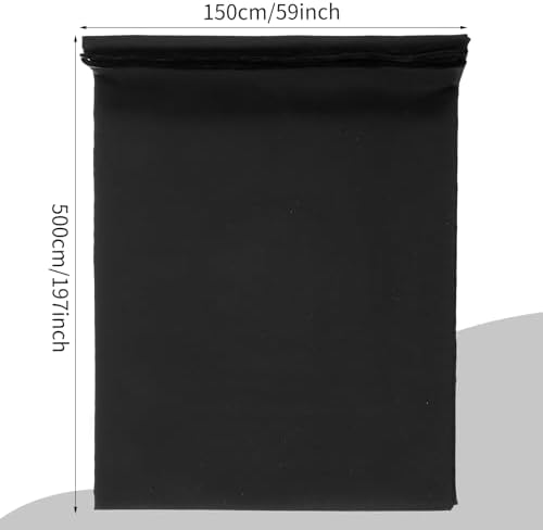 5 Yards Black Cotton Fabric by the Yard Fabrics,59 Inches Wide Medium