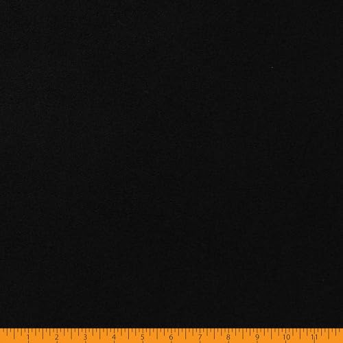 Mook Fabrics Solid Arctic Polar Fleece Black Cut by The Yard