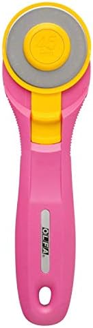 Olfa 1132645 45mm Fairy Floss Pink Splash Rotary Cutter, Multicolor