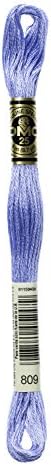DMC 117-809 6 Strand Embroidery Cotton Floss, Delft Blue, 8.7-Yard