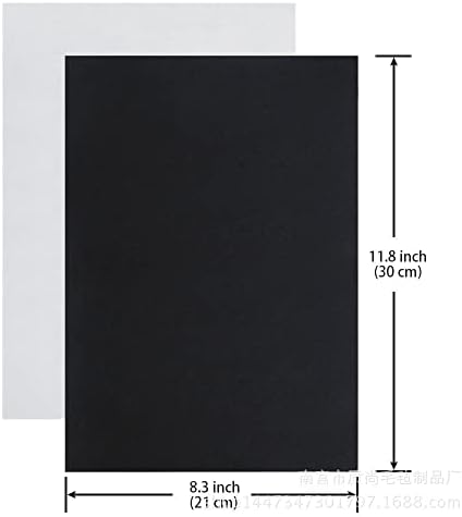 RZJZGZ Adhesive Felt Sheet Black Felt 8.3x11.8in 1mm Fabric Adhesive
