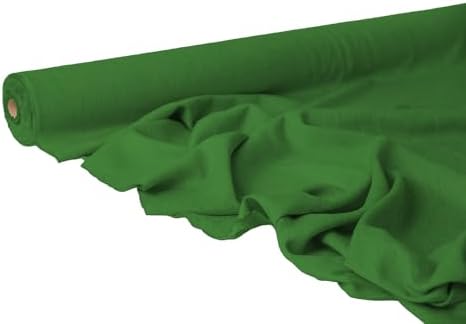 May Green Linen Fabric by the Yard – Premium Flax for Dressmaking