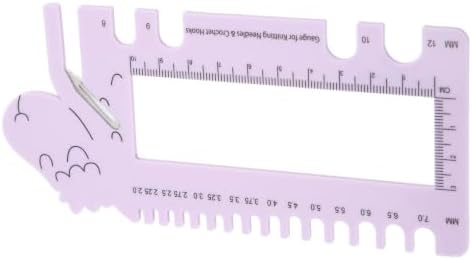 Knitting Needle Gauge, Needle & Crochet View Sizer with Yarn Cutter