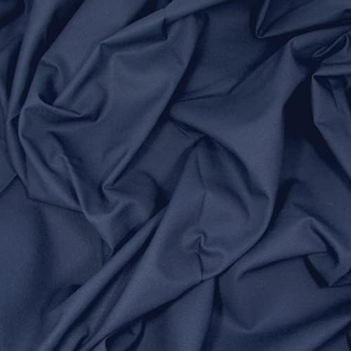 Organic Cotton Canvas Duck Fabric - Navy - by The Yard
