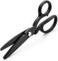 Black Titanium Coated Sewing Scissors - 8-Inch Professional Pinking