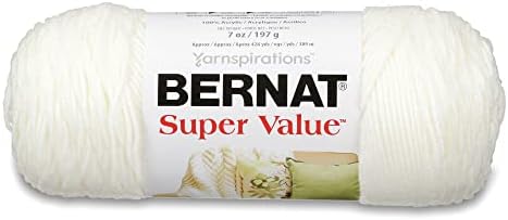 Bernat Super Value Yarn for Crocheting Soft, Winter White, 3-Pack