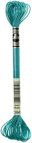 DMC 317W-E3849 Light Effects Polyster Embroidery Floss, 8.7-Yard
