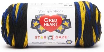 Red Heart Star Gaze Acrylic Crochet Yarn, Worsted Weight, Starry