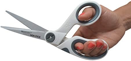 Westcott 8" Bent Titanium Bonded Non-Stick Craft Scissors with