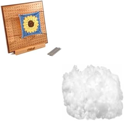 Olikraft 8-inch Red Oak Crochet Blocking Board with 50 Pins and 16oz