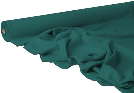 Myrtle Green Linen Fabric by the Yard – Material for Dressmaking