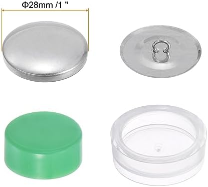HARFINGTON 10 Sets Self Cover Button Kit 44L 1.1" 28mm with Wire Backs