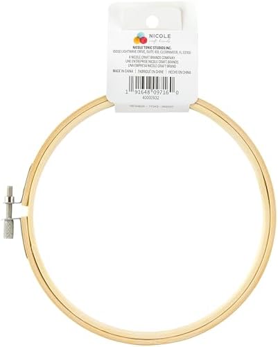 Cousin DIY 6 inch Craft Wood Embroidery Hoop, Brown