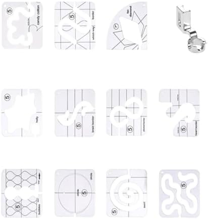 13 Pcs Acrylic Quilting Ruler Template Quilting Stencil Tool