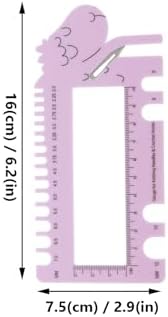 Ciieeo Knitting Needle Gauge Plastic 2 pcs Pink Purple