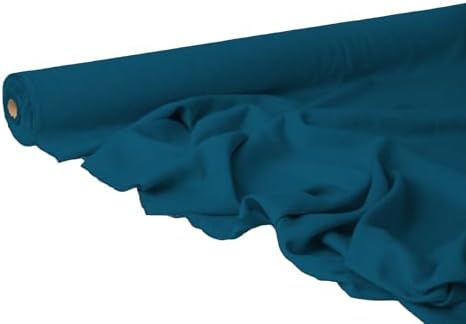 Blue Sapphire Linen Fabric by the Yard – Premium Natural Linen Cloth