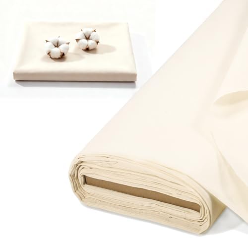 2 Yards 100% Cotton Unbleached Muslin Fabric, 63 Inch X 2 Yards by The