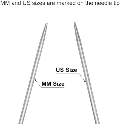 uxcell Size US 5(3.75mm) Knitting Needles Circular Needle 31in Blue