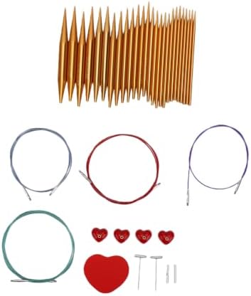 Yosoo Health Gear Interchangeable Knitting Needle Set, 13 Pairs