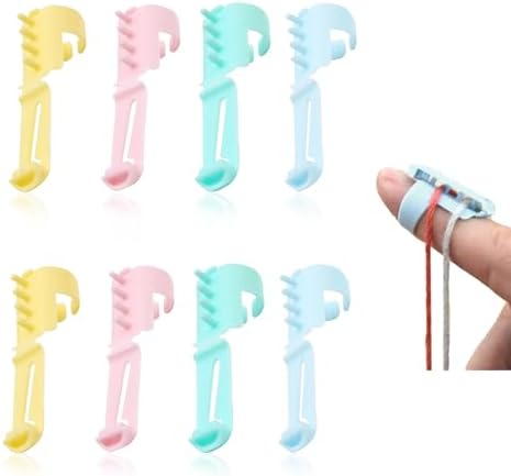 BRBASAP 8 Pieces Yarn Guide Rings for Crocheting Knitting Finger