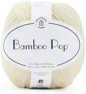 Universal Yarn, Bamboo Pop Yarn – 50% Cotton / 50% Bamboo Viscose, 3