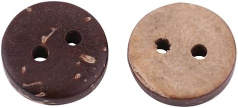Natural Coconut Shell Buttons for Sewing, 400 Pack 10mm 2 Hole
