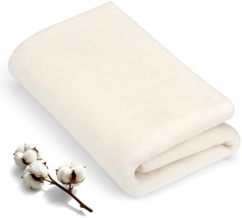FTEVEN Natural Cotton Batting for Quilting 40" x 40" Crib Size Batting