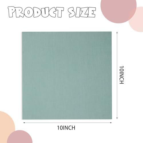 Buryeah 100 Pcs 10 x 10'' Sage Green Cotton Quilting Fabric