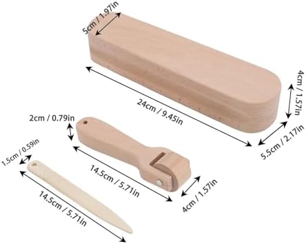 Tailors Clapper, 4Pcs Beechwood Seam Roller & Point Turner, Sewing