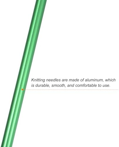 uxcell Knitting Needles 5.5mm/US 9 Aluminum Alloy 7.87in 4pcs Green