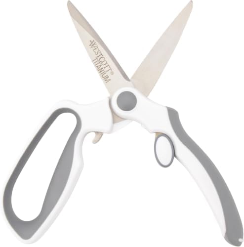 Westcott 8.5" Titanium Bonded Spring-Assist Easy Cut Scissors | Soft