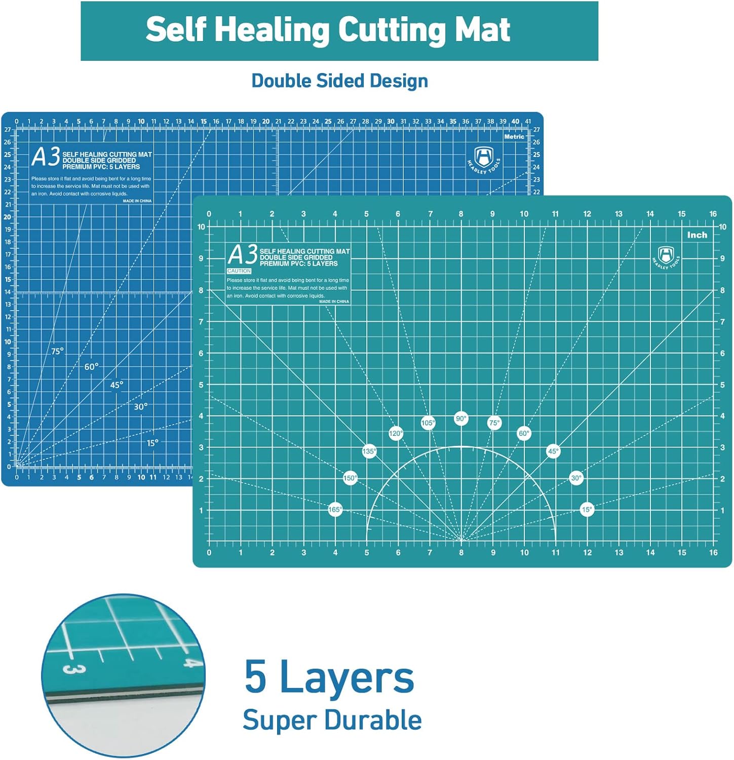 Headley Tools Rotary Cutter & A3 Cutting Mat Set