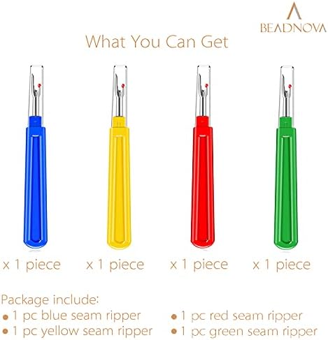BEADNOVA Seam Ripper 4pcs Stitch Remover Big Stitch Ripper Thread