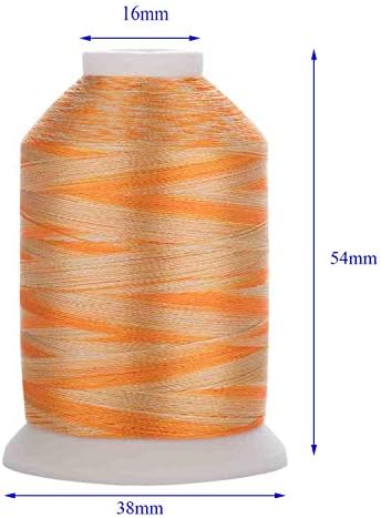 Simthreads 12 Variegated Colors Embroidery Machine Thread 1100 Yards