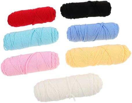 7 Rolls Cotton Yarn for Knitting Crochet 8ply DIY Amigurumi