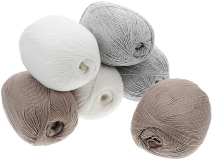 Wool Yarn 6 Balls for Crochet and Knitting Xmas Handmade Hats