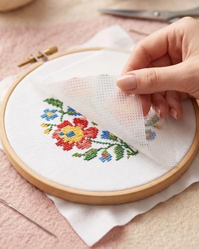 Zplontya 5 Pack Water Soluble Cross Stitch Canvas 14 Count Pre-Cut