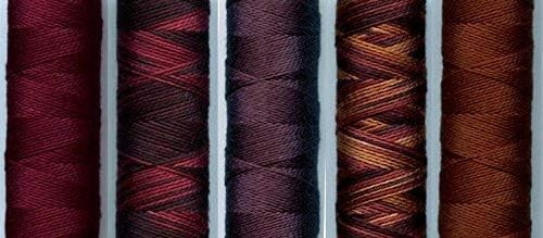 Sue Spargo Eleganza #5 Perle, Five 40yd Spools of Polished Cotton