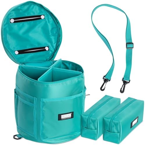 Bright Creations Knitting Project Bag with Strap for Crochet On The Go