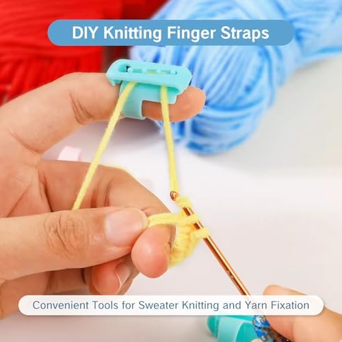 BRBASAP 8 Pieces Yarn Guide Rings for Crocheting Knitting Finger