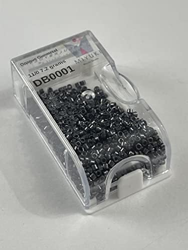 Miyuki Delica 11/0 Cylinder Seed Beads - Gunmetal - DB0001 5 Grams