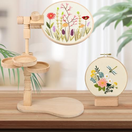 embhand Embroidery Hoop Stand Adjustable - Rotated Embroidery Frame